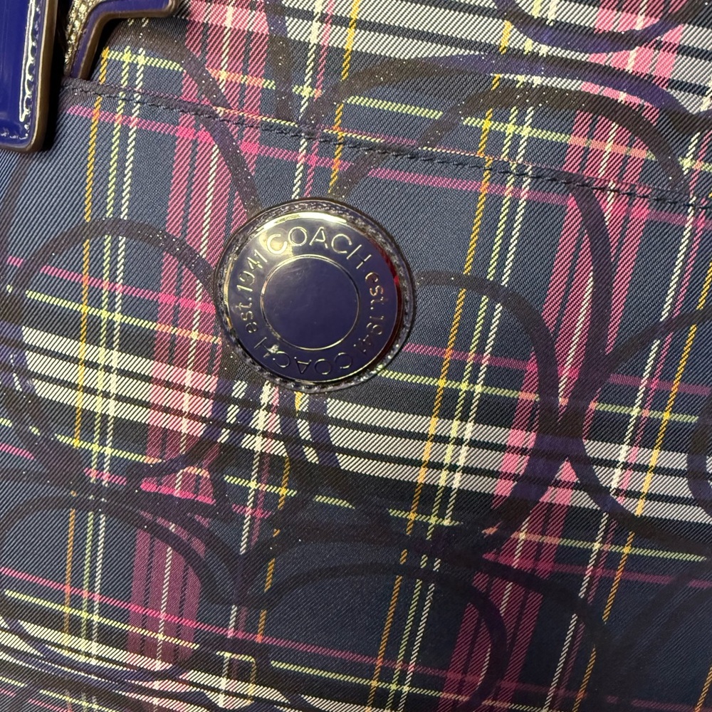 Coach Poppy Tartan Plaid Large Coach diaper bag. EUC - Picture 5 of 7